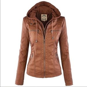 Faux leather tan size large